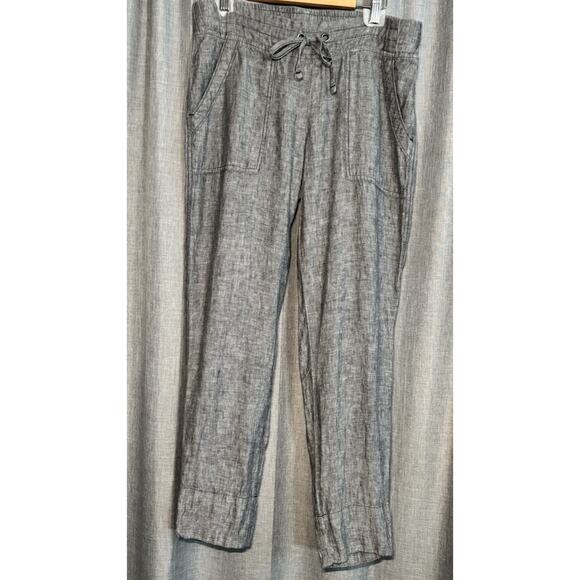 Athleta Women's Cabo Gray Linen Jogger Pants Size 2 - Picture 1 of 9